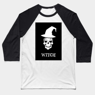 witch minimalist skull Baseball T-Shirt